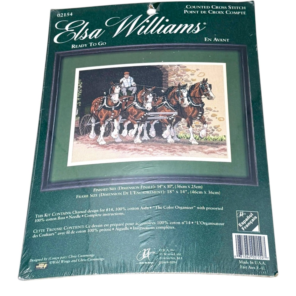 Elsa Williams‎ Cross Stitch Kit 14x10 Multi Horse Carriage Chris Cummings 02154
